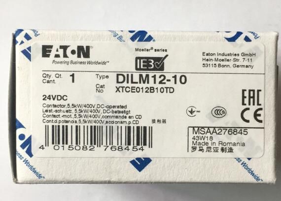【伊顿穆勒】接触器 DILM12-10(24VDC)